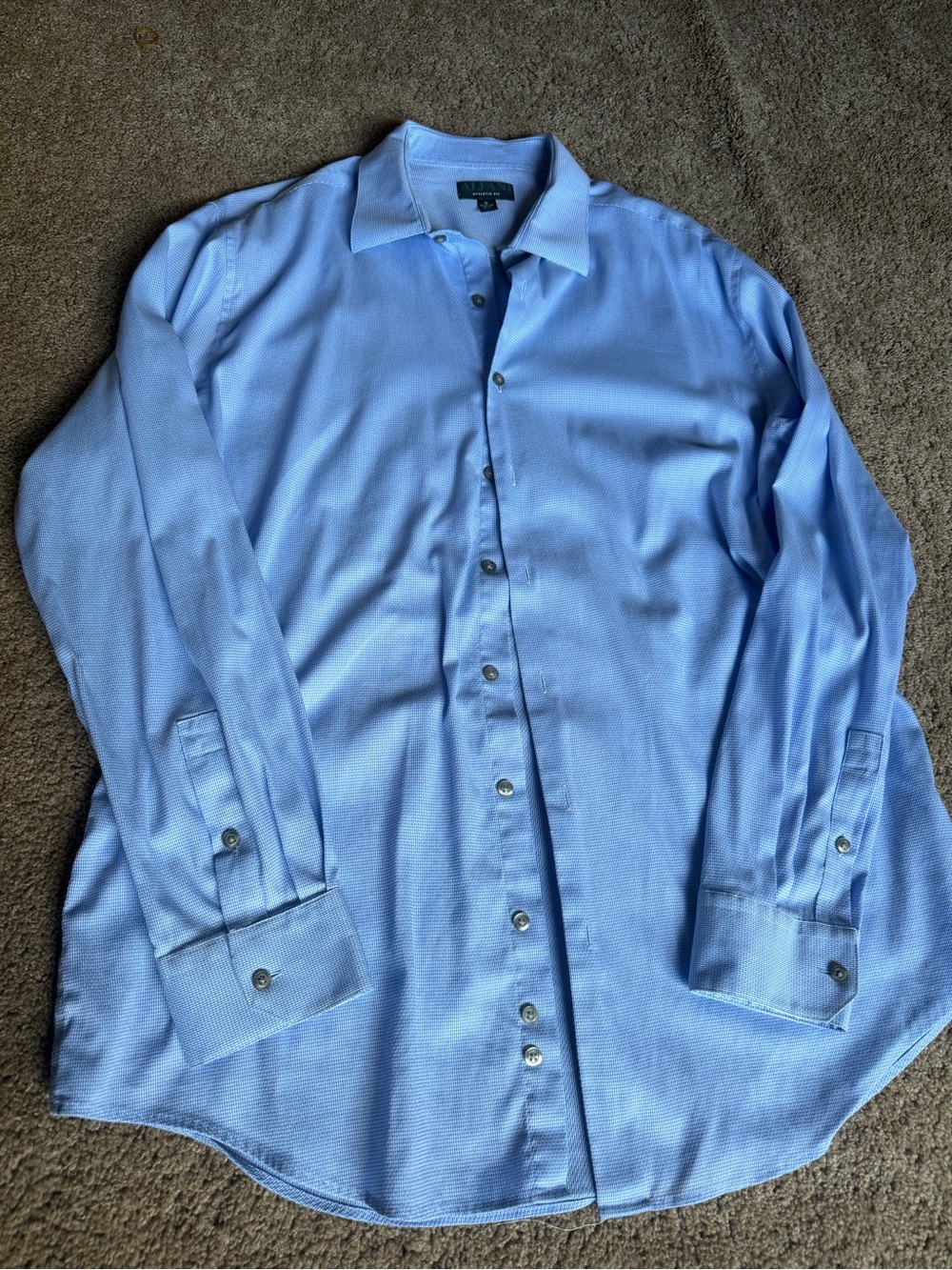 Alfani Light Blue Men's Dress Shirt - Long Sleeve Button-Up